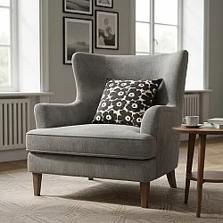 Housse de coussin - Onsala (noir/blanc)