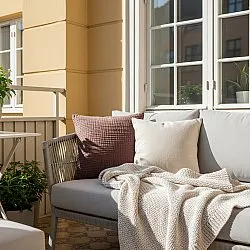 Housse de coussin - Vanja (marron foncé)