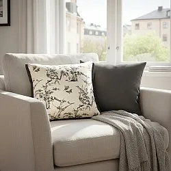 Housse de coussin - Housse de coussin brodée Viborg (multicolore)