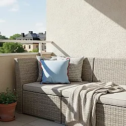 Housse de coussin - Yrsa (bleu)