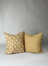 Housse de coussin lot de 2 - Sari (jaune)