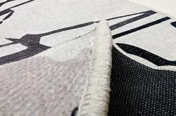 Tapis rond - Lawrance (gris/blanc)