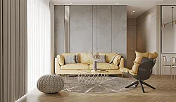 Tapis rond - Lagos (beige)