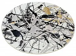 Tapis rond - Lawrance (gris/blanc)