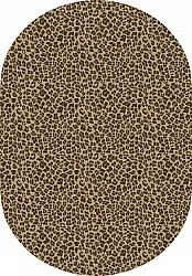 Tapis ovale - Leopard (marron)