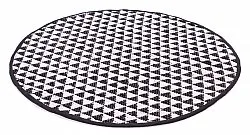 Tapis ronds - Lindby (noir/blanc)