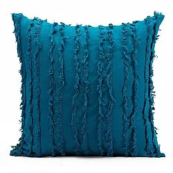 Housse de coussin - Boho Linen 45 x 45 cm (bleu)