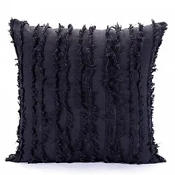 Housse de coussin - Boho Linen 45 x 45 cm (bleu foncé)
