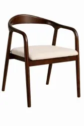 Fauteuil à accoudoirs - Aspa (brun foncé/beige) - 2 pièces