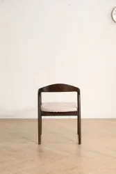 Fauteuil à accoudoirs - Aspa (brun foncé/beige) - 2 pièces