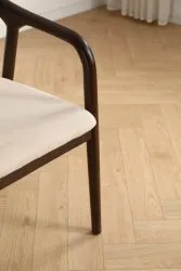 Fauteuil à accoudoirs - Aspa (brun foncé/beige) - 2 pièces