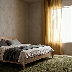 Rideaux Lot de 2 - Rideau mélange lin Lumira (ocre)