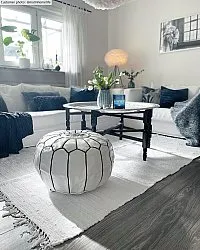 Tapis patchwork - Silje (blanc)