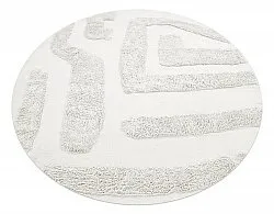 Tapis rond - Alexa Natural Cotton Shaggy (blanc cassé)