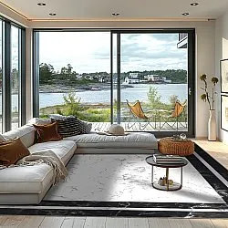 Tapis Wilton - Amaliada (noir/blanc)