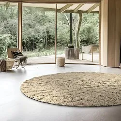Tapis rond - Amberley Natural Cotton Shaggy (beige)