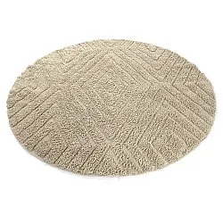 Tapis rond - Amberley Natural Cotton Shaggy (beige)