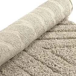 Tapis rond - Amberley Natural Cotton Shaggy (beige)
