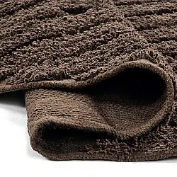 Tapis rond - Amberley Natural Cotton Shaggy (marron)