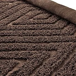 Tapis rond - Amberley Natural Cotton Shaggy (marron)