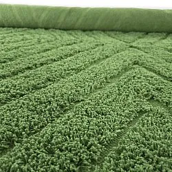 Tapis à poils longs - Amberley Natural Cotton Shaggy (vert)