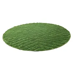 Tapis rond - Amberley Natural Cotton Shaggy (vert)