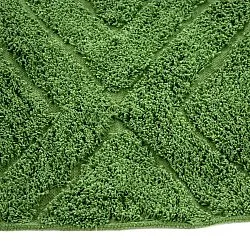 Tapis rond - Amberley Natural Cotton Shaggy (vert)