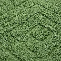 Tapis rond - Amberley Natural Cotton Shaggy (vert)