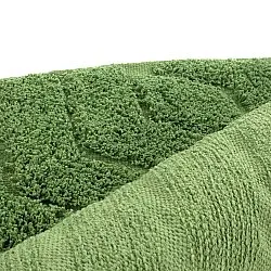 Tapis rond - Amberley Natural Cotton Shaggy (vert)