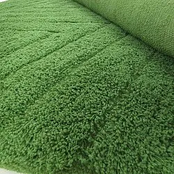 Tapis rond - Amberley Natural Cotton Shaggy (vert)