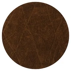 Tapis rond - Andrea Natural Cotton Shaggy (marron)