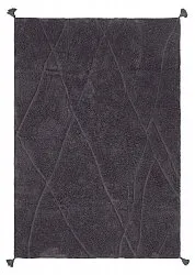Tapis shaggy - Andrea Natural Cotton Shaggy (noir)