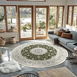 Tapis rond - Arabella (vert)