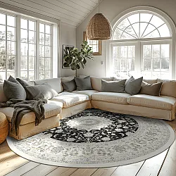 Tapis rond - Arabella (noir)