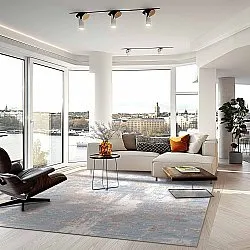 Tapis Wilton - Bardia (bleu/gris)