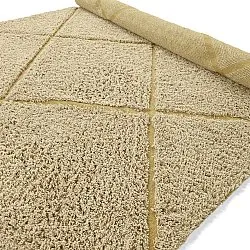 Tapis à poils longs - Bellevue Natural Cotton Shaggy (beige/marron)