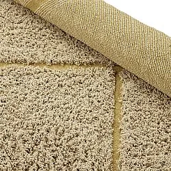 Tapis à poils longs - Bellevue Natural Cotton Shaggy (beige/marron)