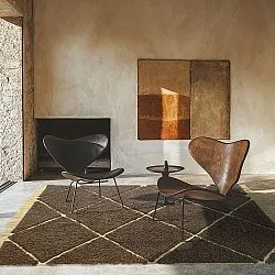 Tapis à poils longs - Bellevue Natural Cotton Shaggy (marron/jaune)
