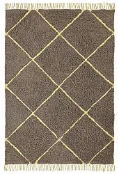 Tapis à poils longs - Bellevue Natural Cotton Shaggy (marron/jaune)
