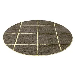 Tapis rond - Bellevue Natural Cotton Shaggy (marron/jaune)