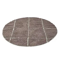 Tapis rond - Bellevue Natural Cotton Shaggy (taupe/vert)