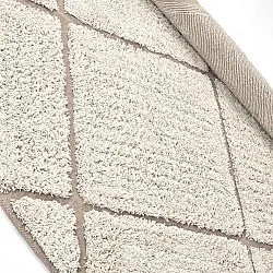 Tapis rond - Bellevue Natural Cotton Shaggy (blanc cassé/beige)