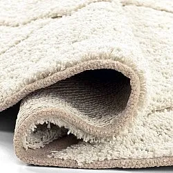 Tapis rond - Bellevue Natural Cotton Shaggy (blanc cassé/beige)