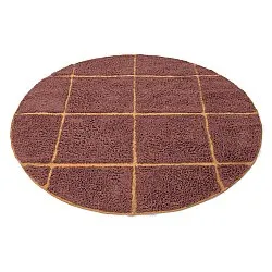 Tapis rond - Bellevue Natural Cotton Shaggy (rouge/orange)