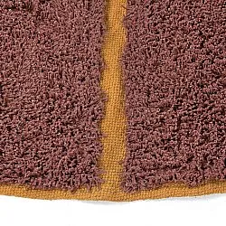 Tapis rond - Bellevue Natural Cotton Shaggy (rouge/orange)