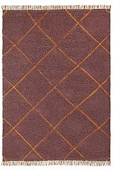 Tapis à poils longs - Bellevue Natural Cotton Shaggy (rouge/orange)