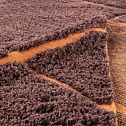 Tapis à poils longs - Bellevue Natural Cotton Shaggy (rouge/orange)