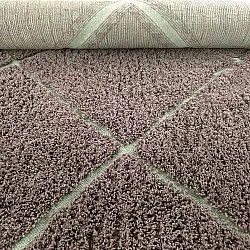 Tapis à poils longs - Bellevue Natural Cotton Shaggy (taupe/vert)