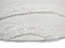 Tapis rond - Bonnie Natural Cotton Shaggy (blanc cassé)