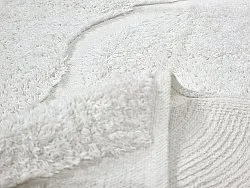 Tapis rond - Bonnie Natural Cotton Shaggy (blanc cassé)